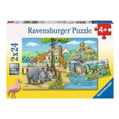 RAVENSBURGER Puzzle Vítejte v Zoo 2x24 dílků