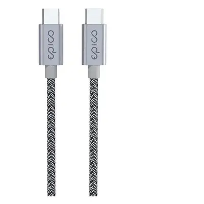 Datový kabel Epico opletený kabel USB-C na USB-C 1.2m - vesmírně šedá