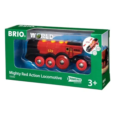 Vláček Brio World 33592 Mohutná červená akční lokomotiva