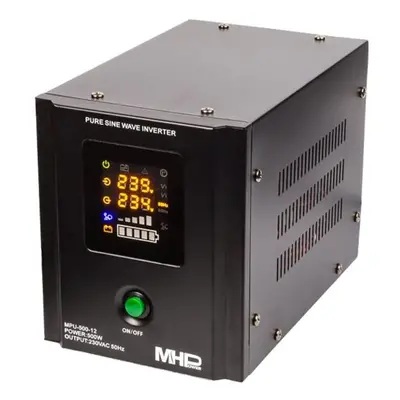 Záložní zdroj MHPower MPU-500-12, UPS, 500 W, čistý sinus, 12V, MPU-500-12