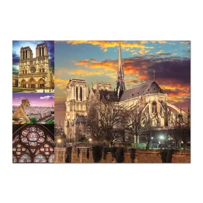 Puzzle Educa Puzzle Notre Dame, koláž 1000 dílků