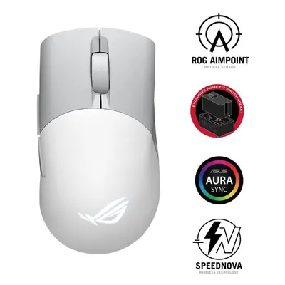 Herní myš ASUS ROG KERIS Wireless Aimpoint White