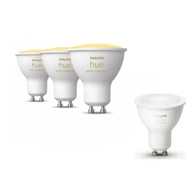 Sada chytrého osvětlení Philips HueWA 4.3W GU10 EUR + Philips HueWA 4.3W GU10 3P EUR