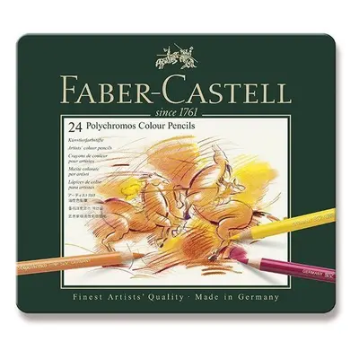 Pastelky Pastelky FABER-CASTELL Polychromos v plechové krabičce, 24 barev