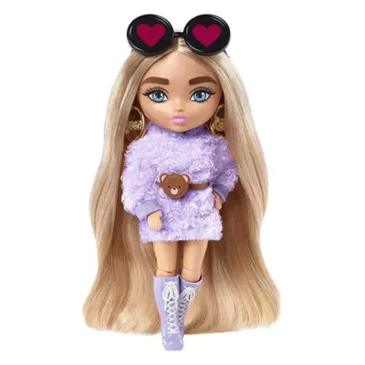 Mattel Barbie® Extra minis blondýnka s černými brýlemi se srdíčky, HGP66