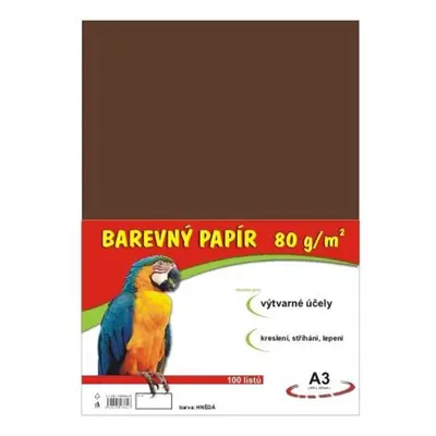 Barevný papír Stepa Barevný papír A3 / 100 / 80 g - hnědý