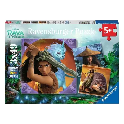 RAVENSBURGER Puzzle Raya a drak 3x49 dílků