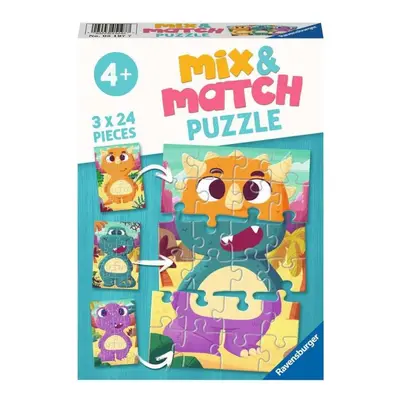 Ravensburger 05197 Puzzle Mix & Match Legrační dinosaurus 3x24 dílků