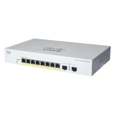 Switch CISCO CBS220 Smart 8-port GE, PoE, Ext PS, 2x1G SFP