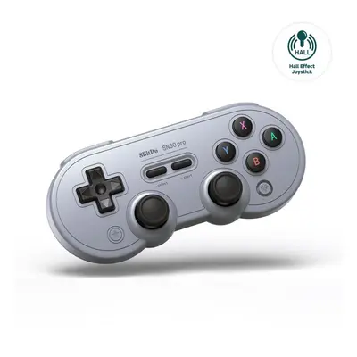 Gamepad 8BitDo SN30 Pro Wireless Gamepad (Hall Effect Joystick) - Grey Edition - Nintendo Switch