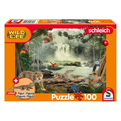 SCHMIDT Schleich Wild Life: V deštném pralese 100 dílků + figurka Schleich