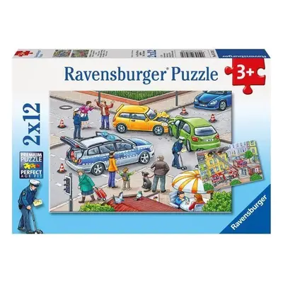 Puzzle Ravensburger puzzle 075782 Záchranné složky v akci 2x12 dílků