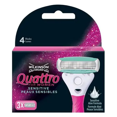 Dámské náhradní hlavice WILKINSON Quattro for Women 3 ks