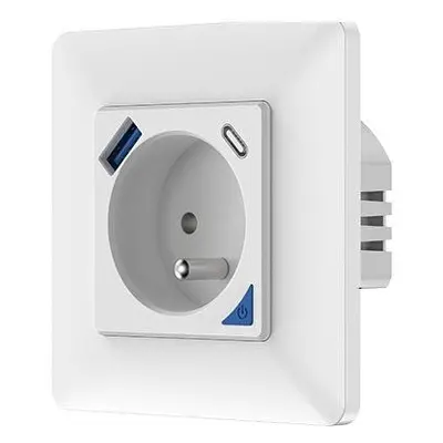 Chytrá zásuvka MOES Smart Wall Socket, Wi-Fi, +USB