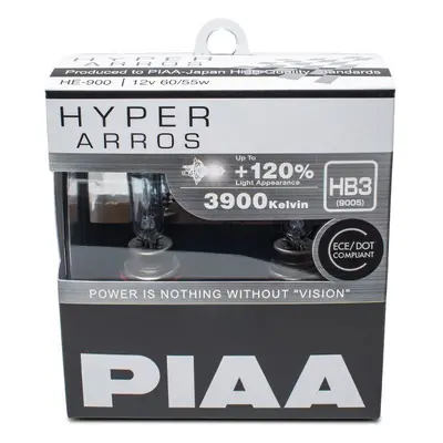 Autožárovka PIAA Hyper Arros 3900K HB3 + 120% zvýšený jas, 2ks