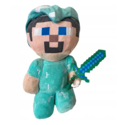 Plyšák Plush Minecraft Steve diamantový 21 cm