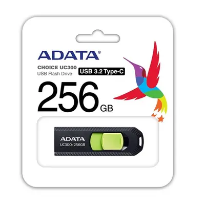 256GB ADATA UC300 USB 3.2 černá/zelená