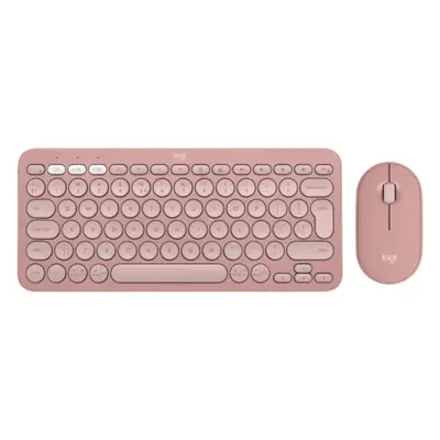 Set klávesnice a myši Logitech Pebble 2 Combo MK380s, Rose - US INTL