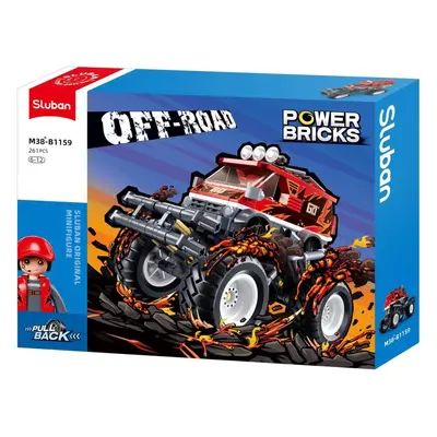 Stavebnice Sluban Power Bricks M38-B1159 Natahovací Červený Off-Road GO