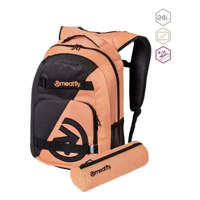 Školní batoh Meatfly Exile Peach/Charcoal 24 l