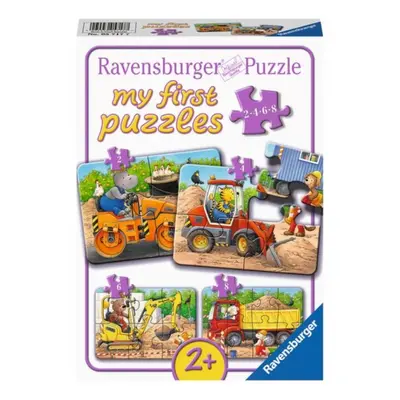 Puzzle Zvířata na staveništi 2/4/6/8 dílků