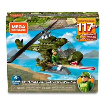 MEGA BLOKS Mega Construx Vojenská helikoptéra, Mattel GNY51