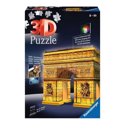 3D puzzle Ravensburger 3D 125227 Vítězný oblouk (Noční edice)