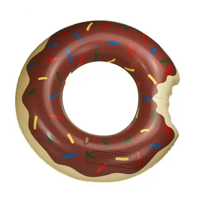 Kruh SENZANAKUPY Nafukovací Donut hnědý 1,2 m