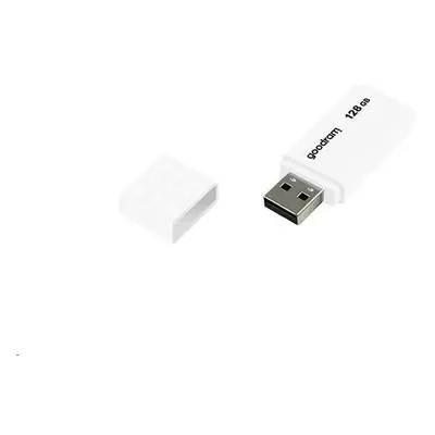 Goodram USB flash disk, USB 2.0, 128GB, UME2, bílý, UME2-1280W0R11, USB A, s krytkou