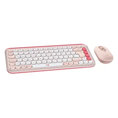 Set klávesnice a myši Logitech Pop Icon Combo, Rose - US INTL