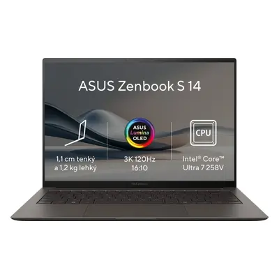 Notebook ASUS Zenbook S 14 OLED UX5406SA-OLED093X Zumaia Gray celokovový