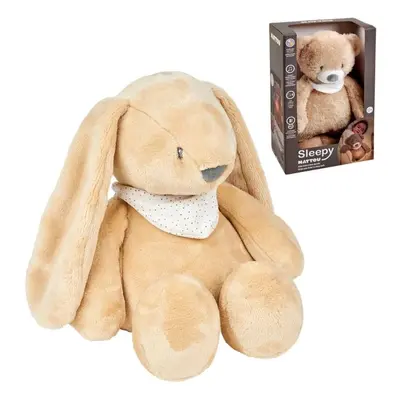 Usínáček Nattou Sleepy Bunny 4v1 hudební se světýlkem a senzorem pláče Pale Brown