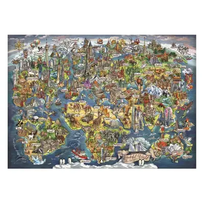 Anatolian Puzzle Úžasná mapa světa 3000 dílků