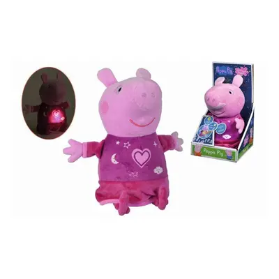 Usínáček Simba Peppa Pig 2v1 plyšový usínáček hrající + světlo, růžový