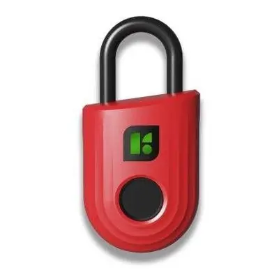 Visací zámek Igloohome Padlock Lite - chytrý visací zámek, otisk prstu, červená