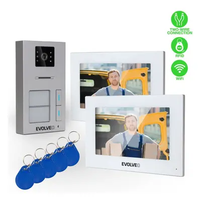 Videotelefon EVOLVEO DoorPhone AP2-2 drátový videotelefon pro dva byty s aplikací