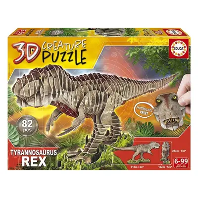 3D puzzle EDUCA 3D puzzle T-Rex 82 dílků