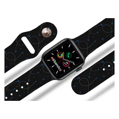 Mi-band.cz Apple watch řemínek Letem světem Rozměr: 38/40/41mm, barva pásku: černá