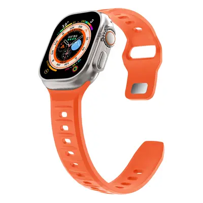 Silikonový vroubkovaný řemínek pro Apple Watch 42/44/45/46/49mm Barevná varianta: Oranžový