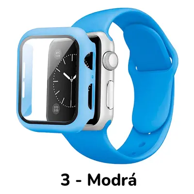 BPE Set 3v1 pro Apple Watch Velikost: 42mm, Barevná varianta: 3 - Modrá, Velikost řemínku: M/L (