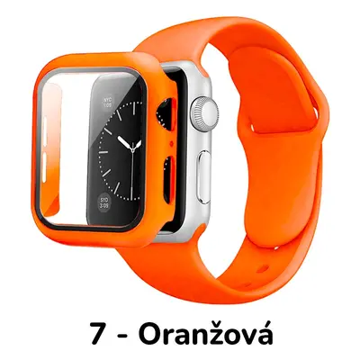 BPE Set 3v1 pro Apple Watch Velikost: 42mm, Barevná varianta: 7 - ORANŽOVÁ, Velikost řemínku: S/