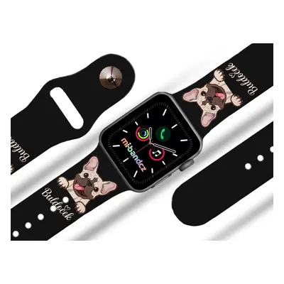 Mi-band.cz Apple watch řemínek Buldoček Rozměr: 42/44/45/49mm