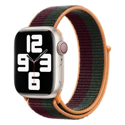 Nylonový řemínek pro Apple Watch 38/40/41mm Barevná varianta: Vínovo-oranžovo-zelená