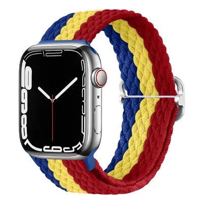 Pletený řemínek se sponou pro Apple Watch 38/40/41/42(S10)mm Barevná varianta: Modro-žluto-červe