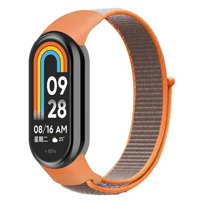 Náhradní náramek SportNylon Mi band 8/9 Barva: Oranžovo-Šedá, Pro Přístroj: Xiaomi Mi Band 8/9