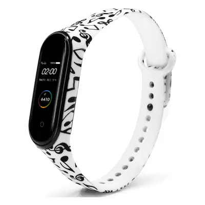 Xiaomi Náhradní náramek Mi Band 5/6/7 Noty na bílém MIBANDCZX00613