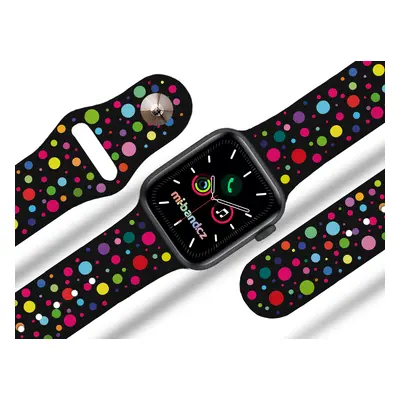 Mi-band.cz Apple watch řemínek Puntíky Barva: Černá, Rozměr: 42/44/45/49mm MIBANDCZX02859