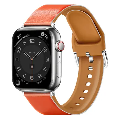 Řemínek z umělé kůže pro Apple Watch 38/40/41mm Barva: Oranžová