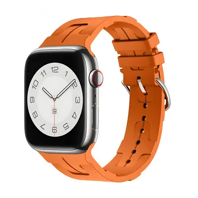 Silikonový řemínek se vzorkem pro Apple Watch 42/44/45/46/49mm Barva náramku: Oranžová