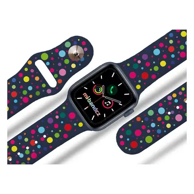 Mi-band.cz Apple watch řemínek Puntíky Barva: Modrá, Rozměr: 42/44/45/49mm MIBANDCZX02860